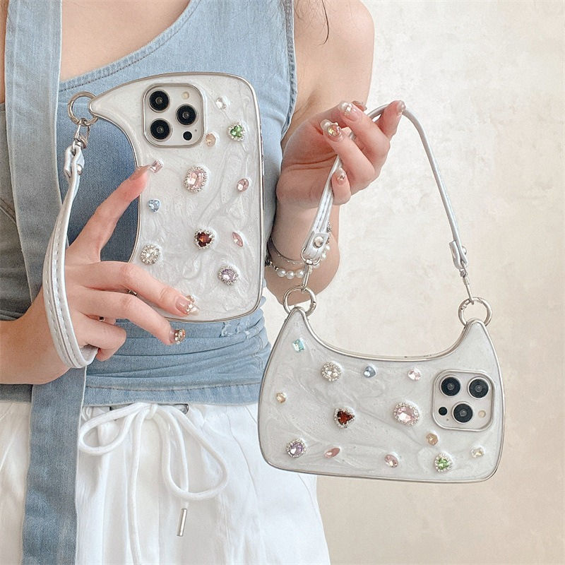 JewelStudded Handbag Case For iPhone