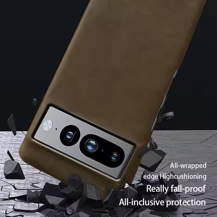 Genuine Leather Case For Google Pixel Phone (Crazy Horse Pattern)