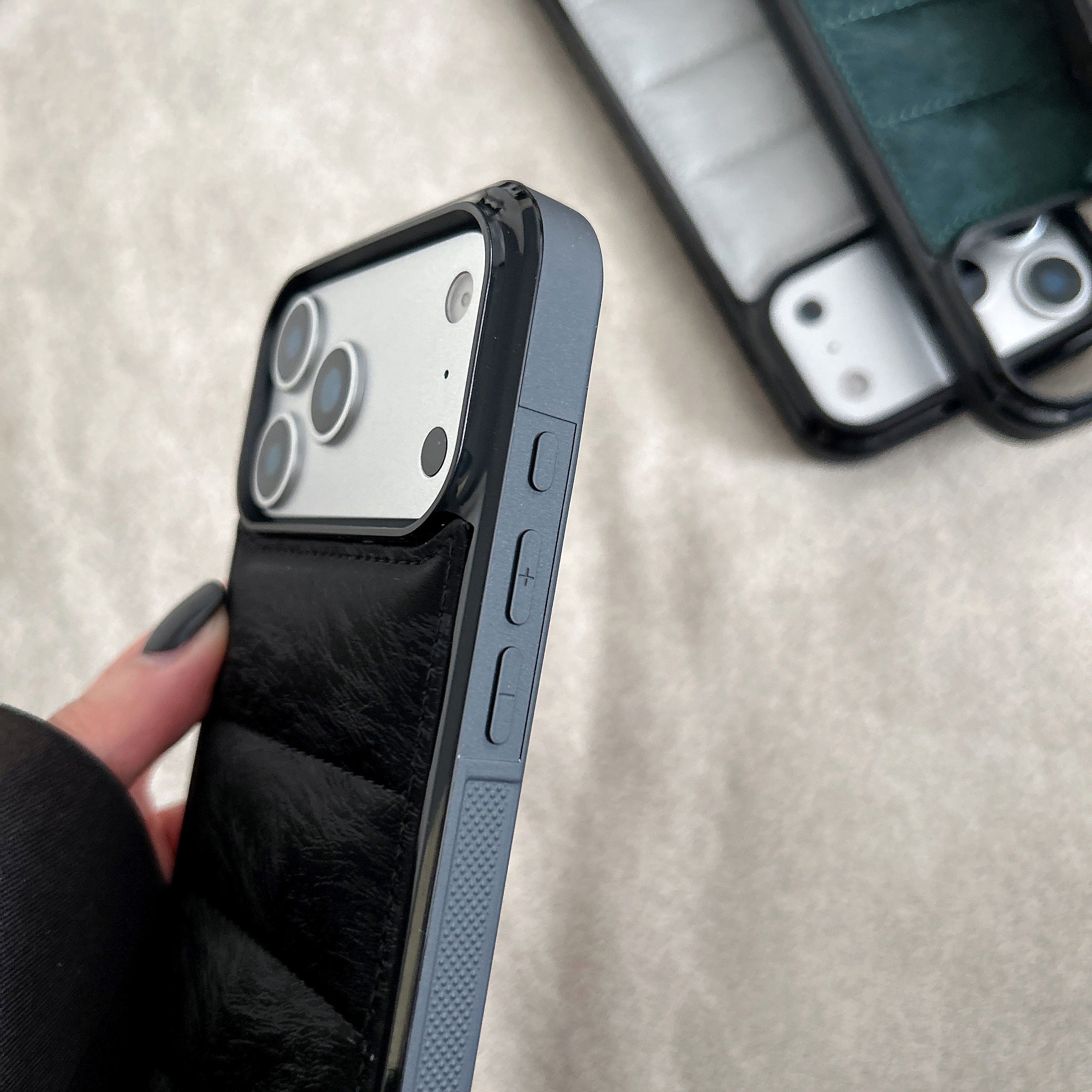 Texture Down Jacket Design Case For iPhone