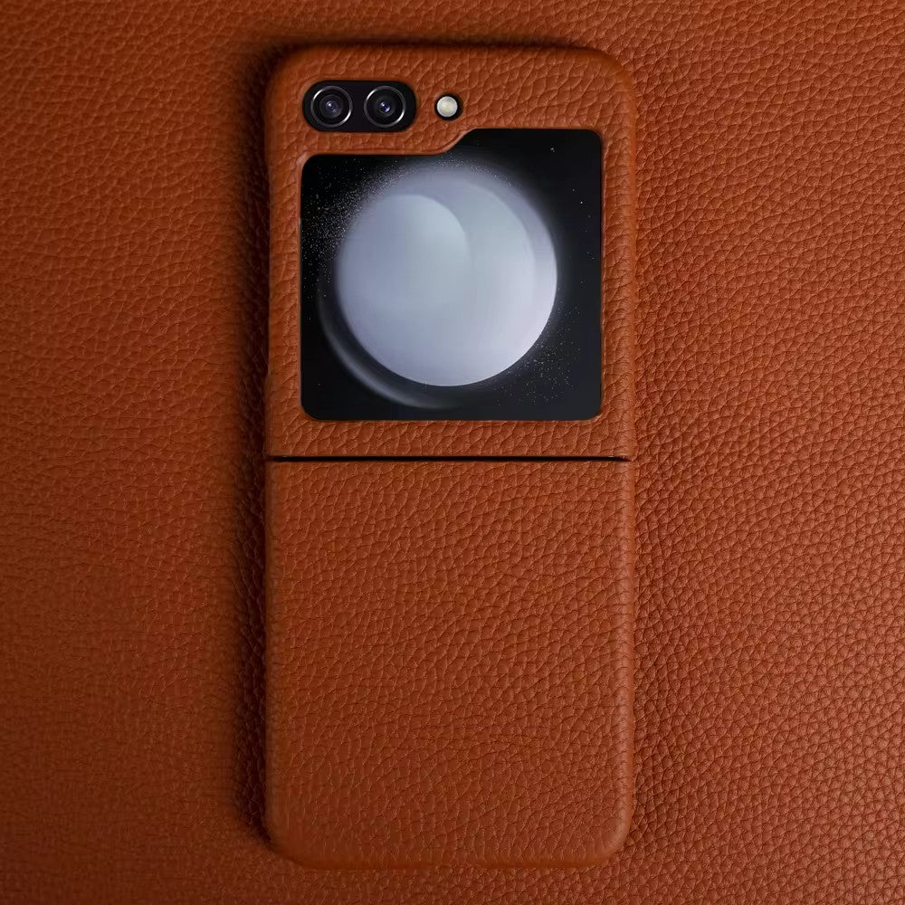 Luxury Real Leather Folding Flip Series Case For Samsung (Lychee Pattern)