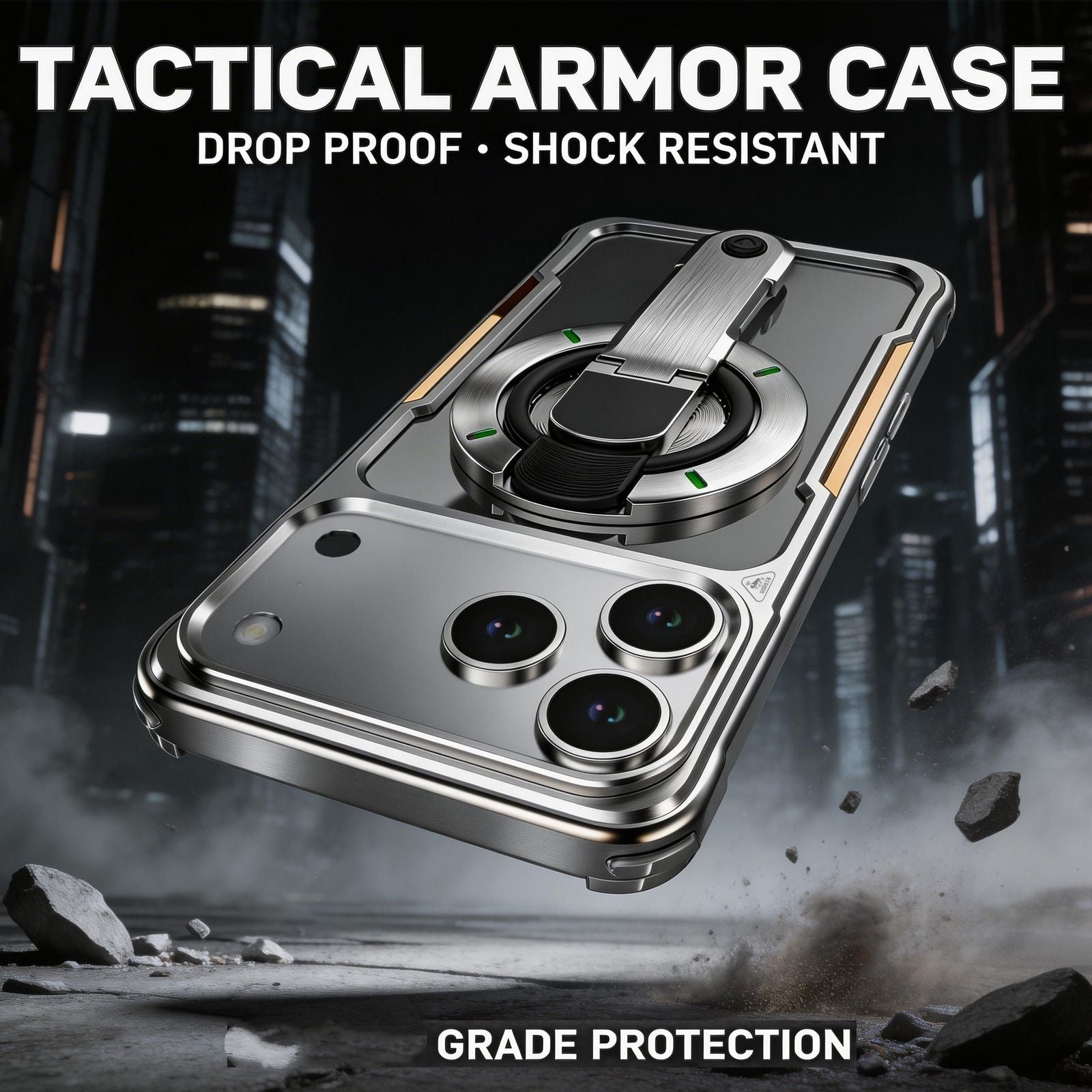 Foldable StripStand Metal Case For iPhone