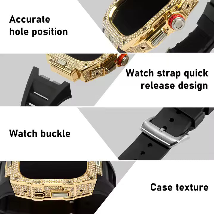 Full Dimond Studded Watch Case 49MM