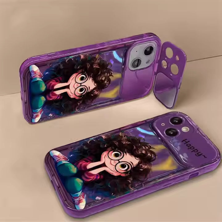 Cute Curly Haired Girl Case For iPhone