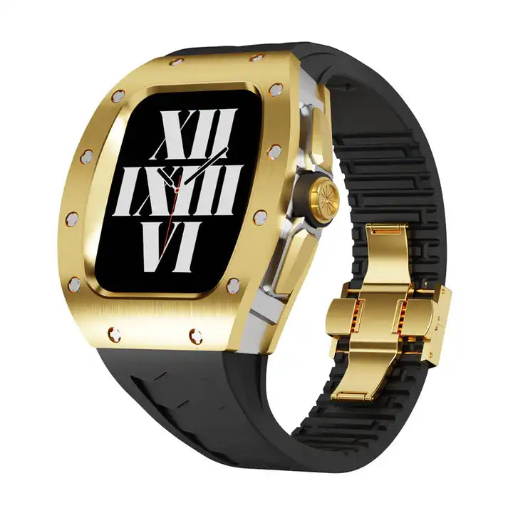 Luxury 45mm/44mm Titanium Stainless Steel Case Watch Strap