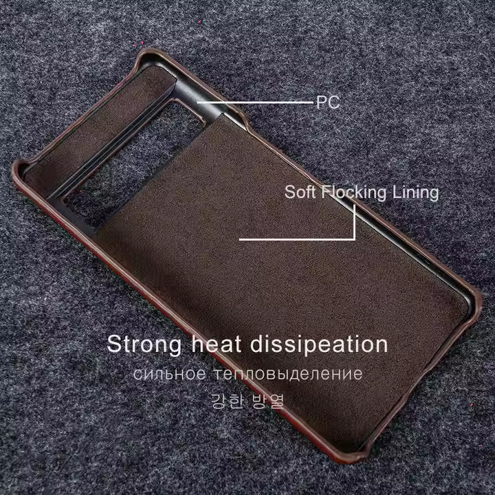 Genuine Leather Case For Google Pixel Phone (Oil Wax Pattern)