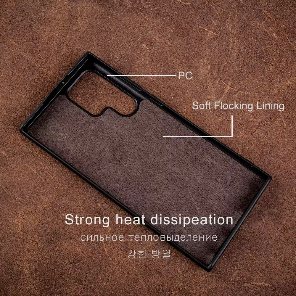Luxury Real Leather S Series Phone Case For Samsung (Crocodile Pattern)