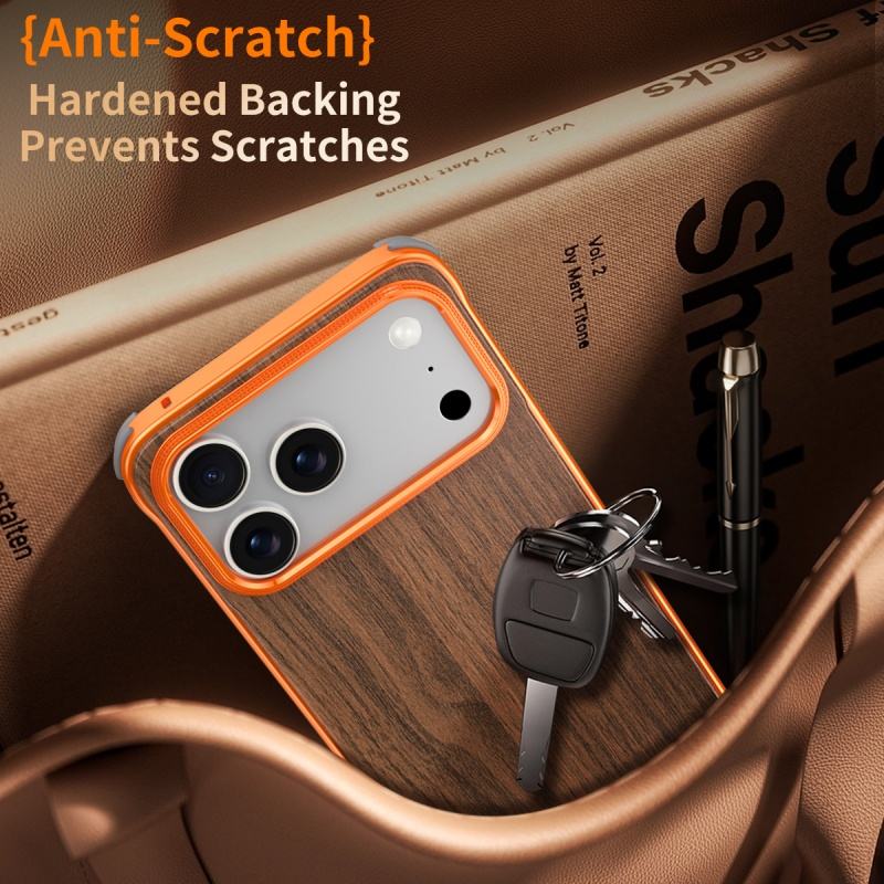 Frameless Walnut Metal Case For iPhone