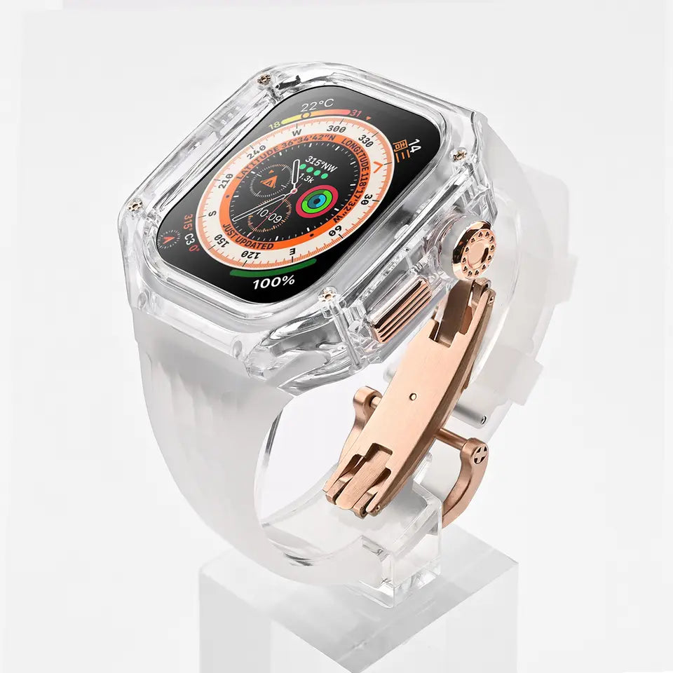 Transparent 49 MM Mod Kit Watch Case For Apple Ultra Watch (Black)