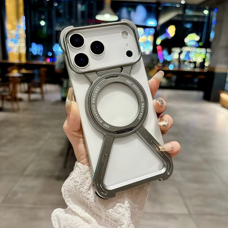 ZX Metal Case With 360 Rotating Stand For iPhone