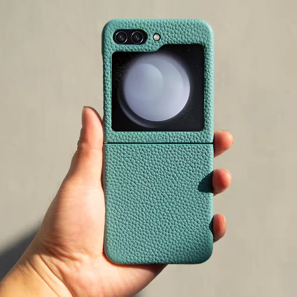 Luxury Real Leather Folding Flip Series Case For Samsung (Lychee Pattern)