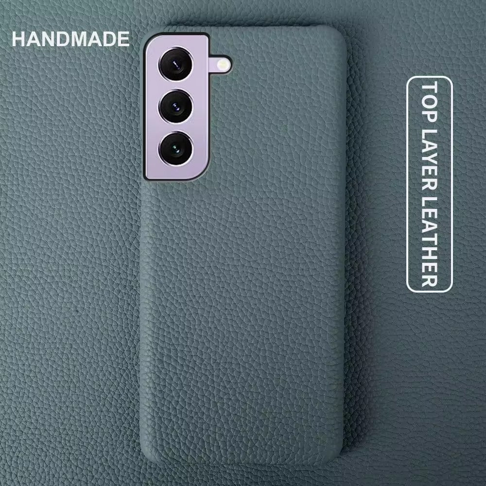 Luxury Real Leather S Series Phone Case For Samsung Z Fold (Lychee Pattern)