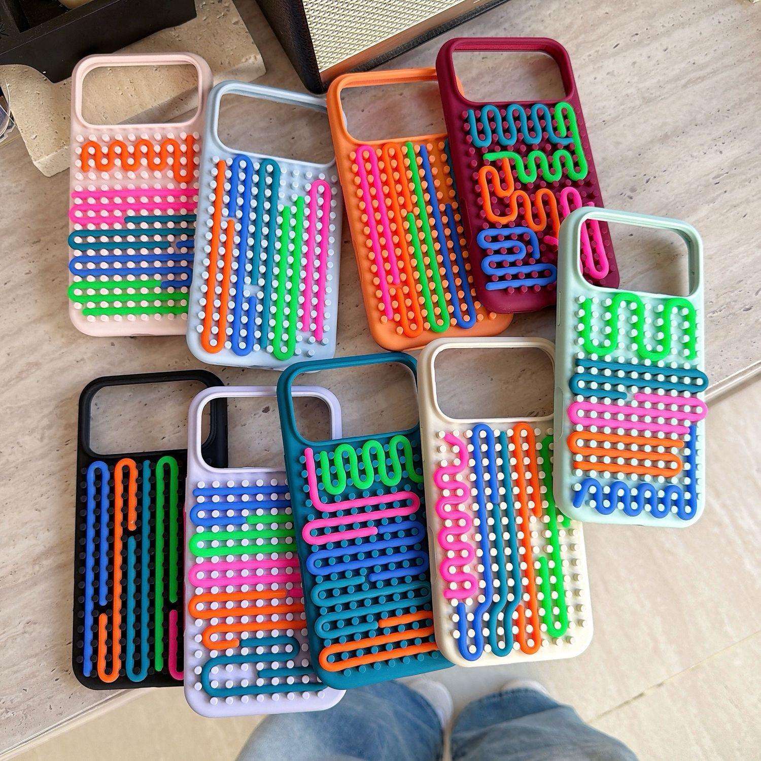 Pro Rainbow WaveLoop 3D Case For iPhone