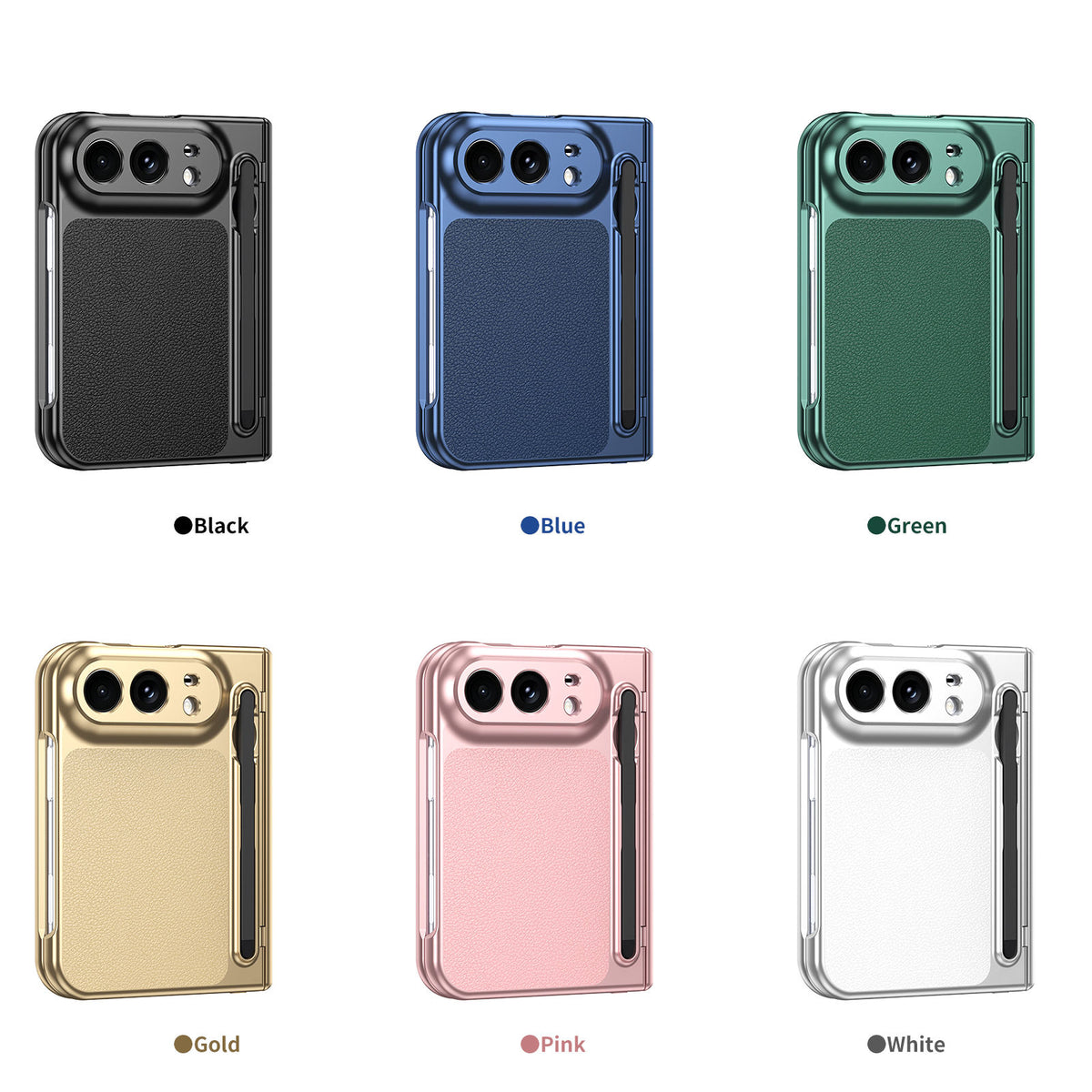 PenSlot LeatherTexture Hinge Protection Case For iPhone Duo
