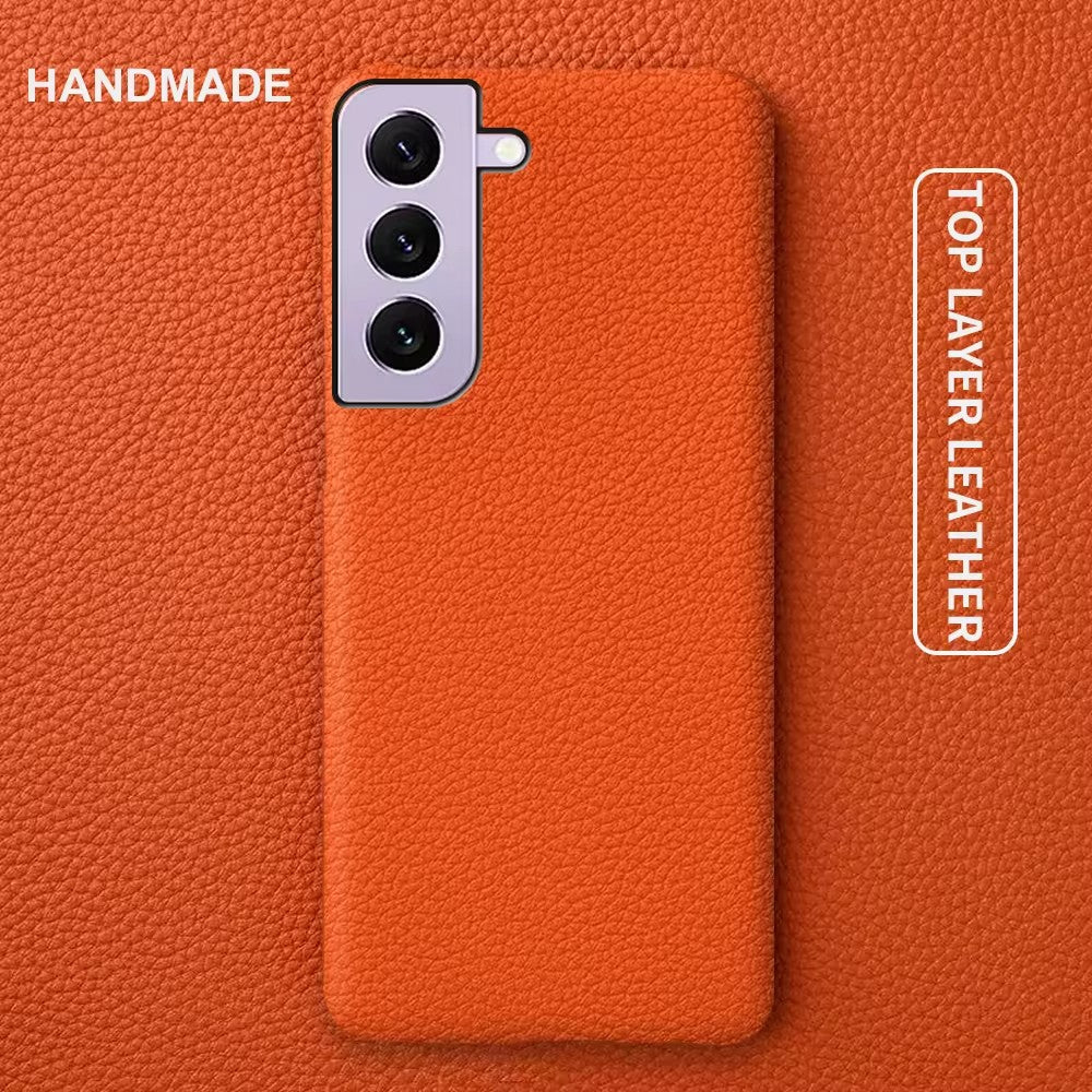 Luxury Real Leather S Series Phone Case For Samsung Z Fold (Lychee Pattern)
