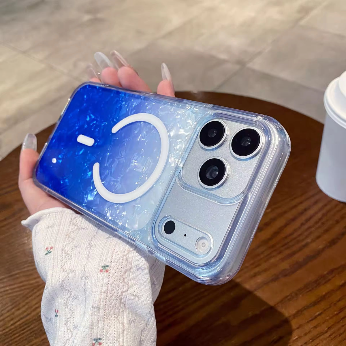 Gradient Magnetic Ring Stand Case for iPhone