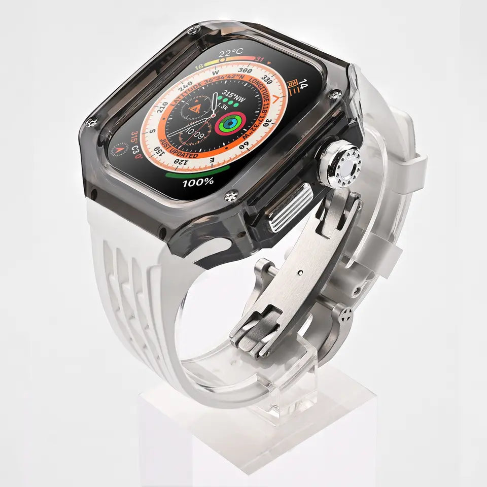 Transparent 49 MM Mod Kit Watch Case For Apple Ultra Watch (Black)