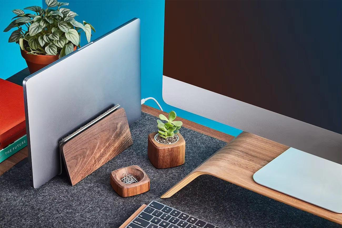 Vertical Wooden Laptop Holder From Auriglo