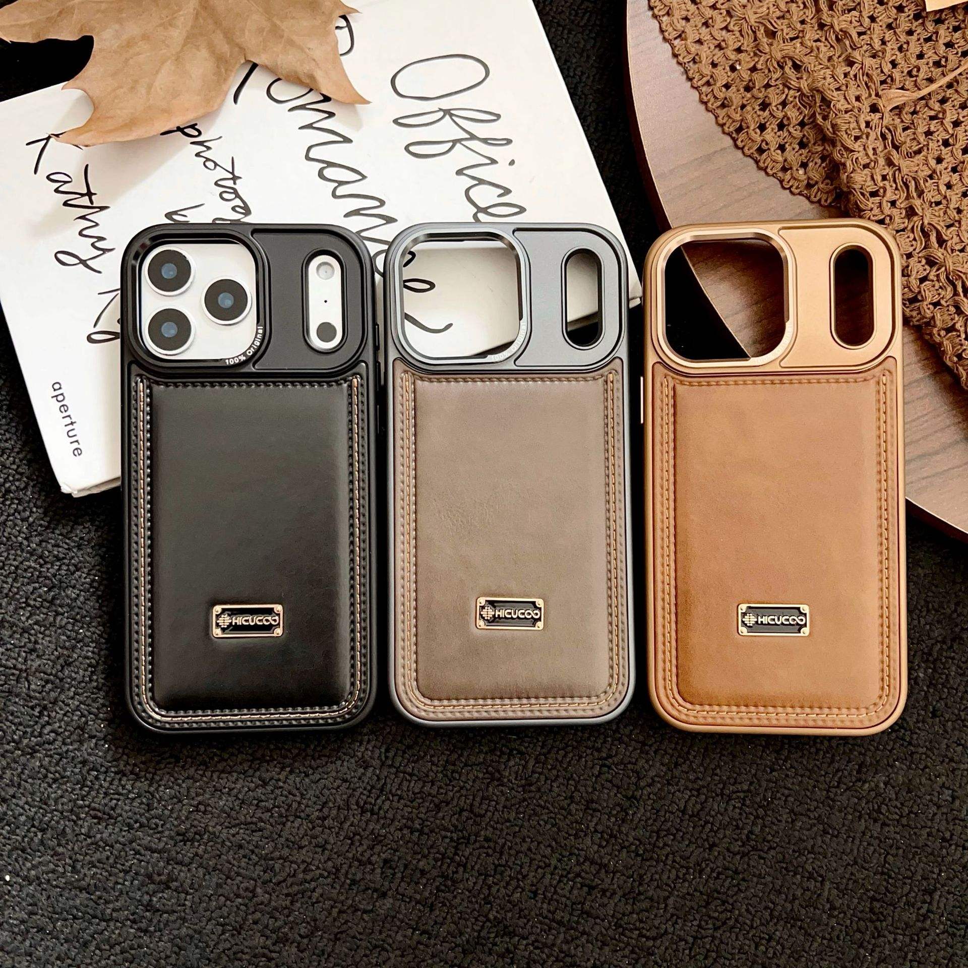 Hicucoo Leather Case For iPhone