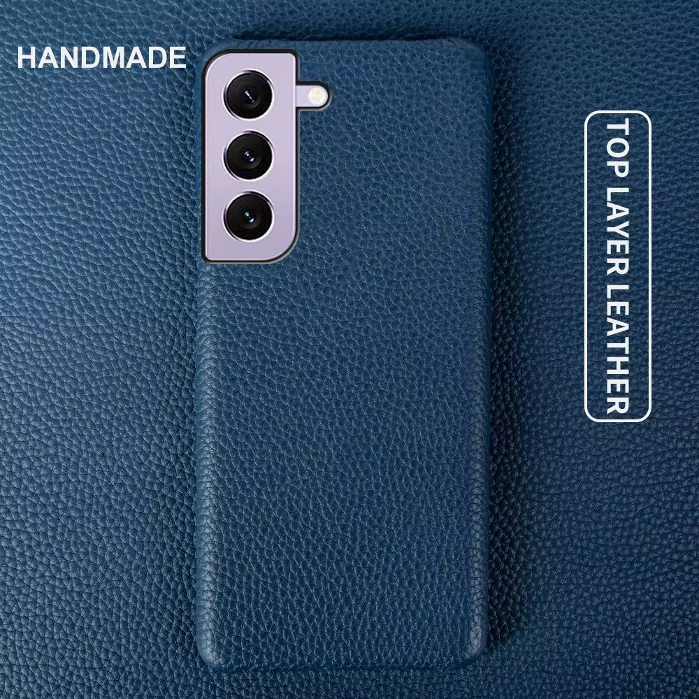 Luxury Real Leather S Series Phone Case For Samsung Z Fold (Lychee Pattern)