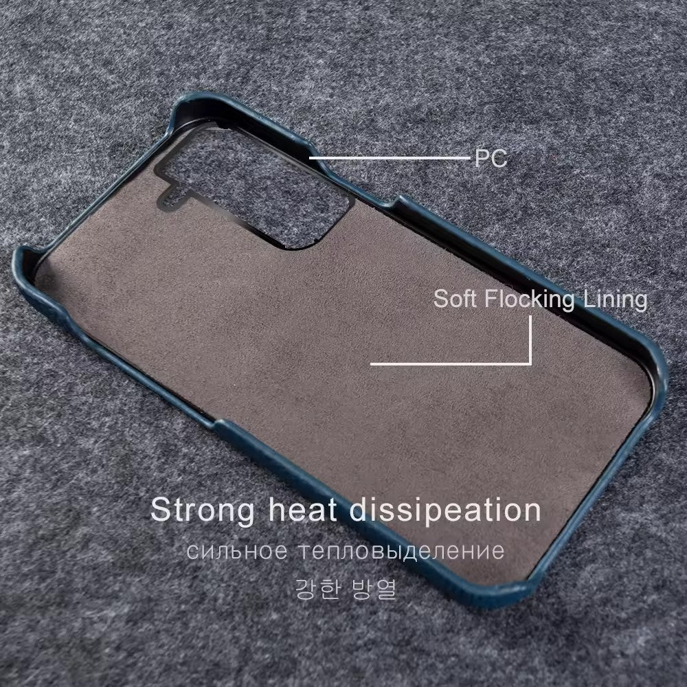 Luxury Real Leather S Series Phone Case For Samsung Z Fold (Lychee Pattern)