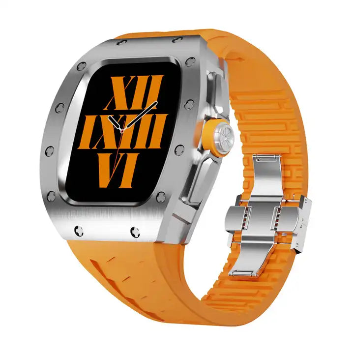 Luxury 45mm/44mm Titanium Stainless Steel Case Watch Strap