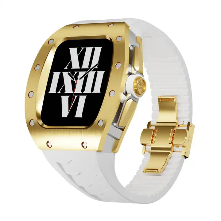 Luxury 45mm/44mm Titanium Stainless Steel Case Watch Strap