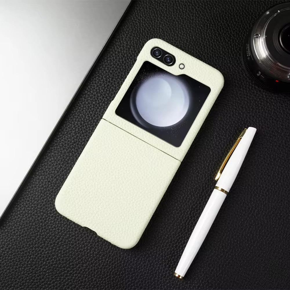 Luxury Real Leather Folding Flip Series Case For Samsung (Lychee Pattern)