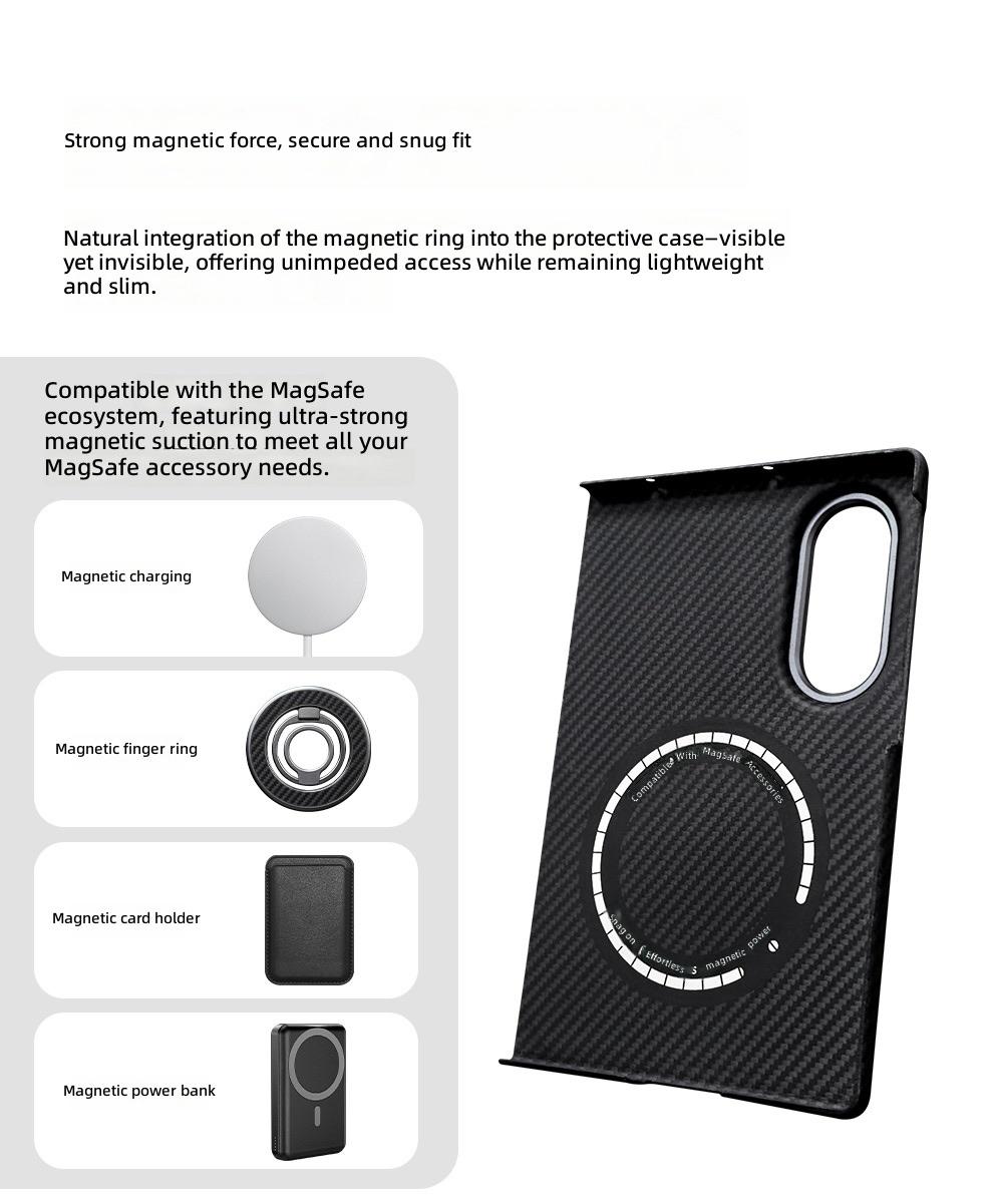 Colour Magnetic Carbon Fiber Case For Samsung Fold