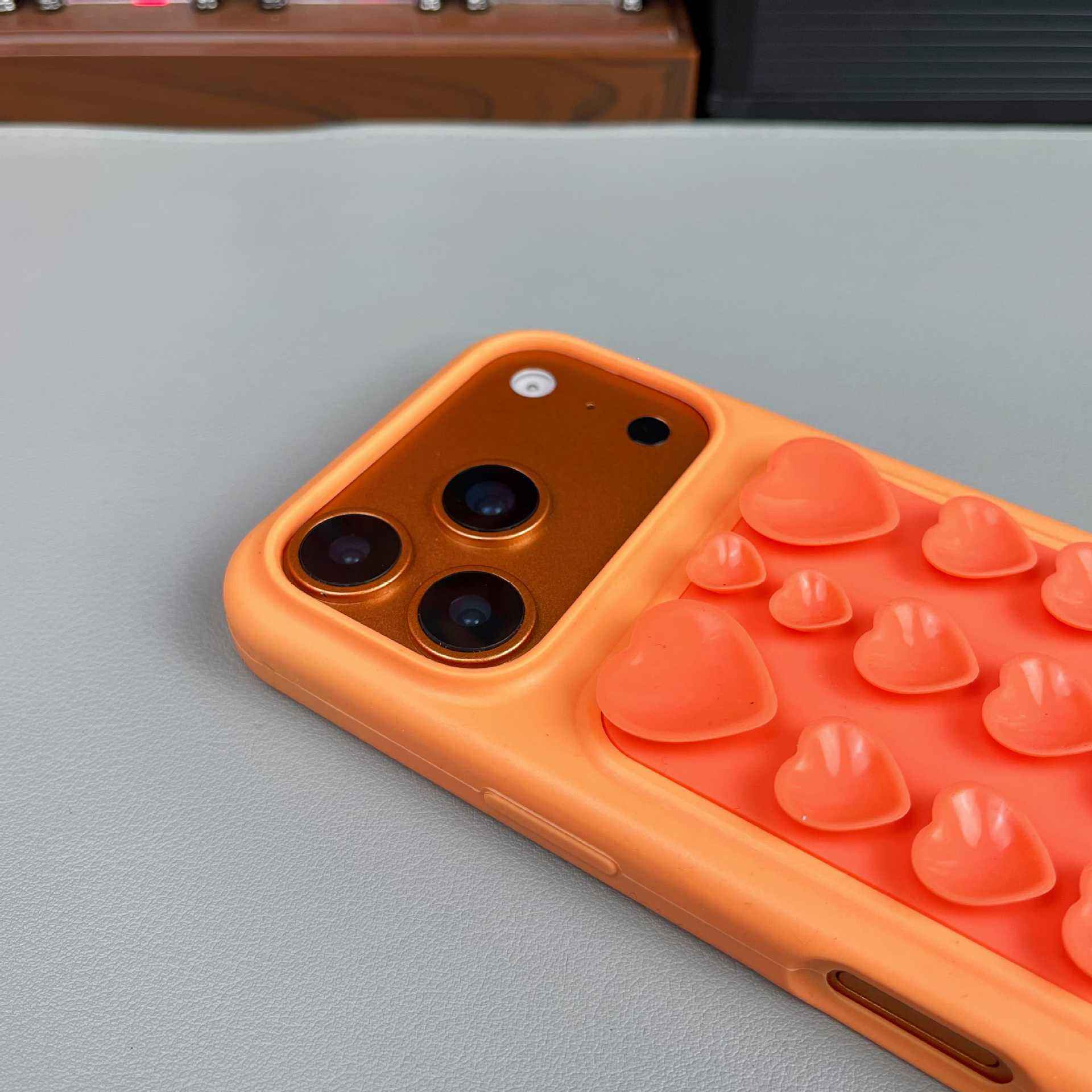 3D Heart StickyPad Case For iPhone