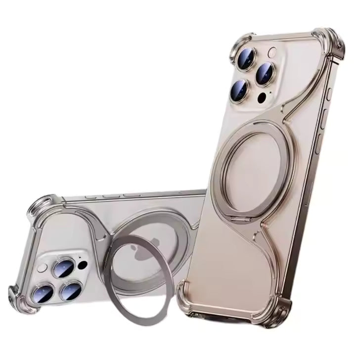 W Shape Case With 360 Rotation Stand For iPhone