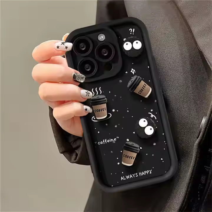 3D Coffee Silicon Case For iPhone