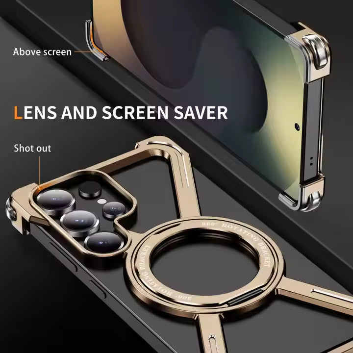 ZX Metal Case With 360 Rotating Stand For Samsung