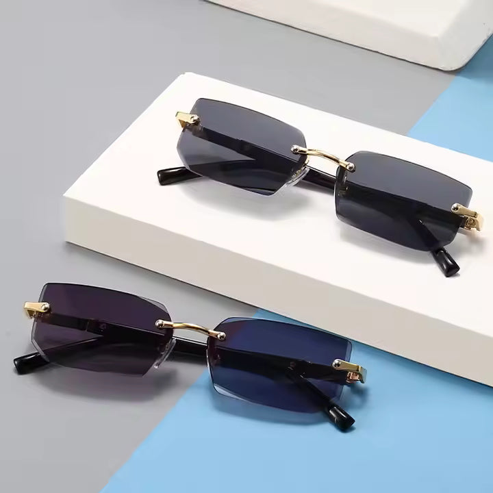 CuttedEdge Rimless Sunglasses By Auriglo