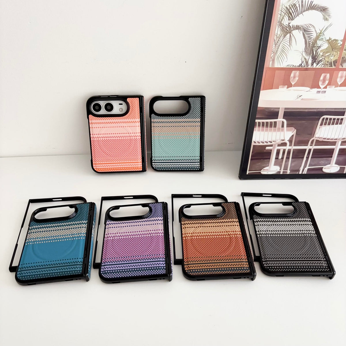Colour Magnetic Carbon Fiber Case For iPhone Duo