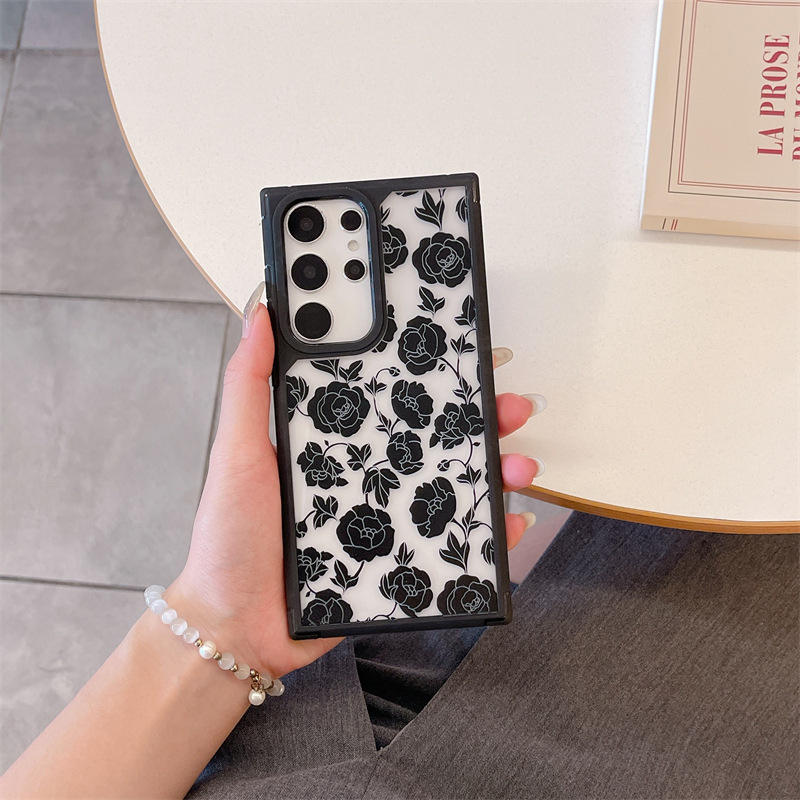 Noir Botanica Transparent Case For Samsung