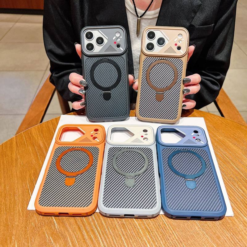 CarbonShield Ring Stand Case For iPhone