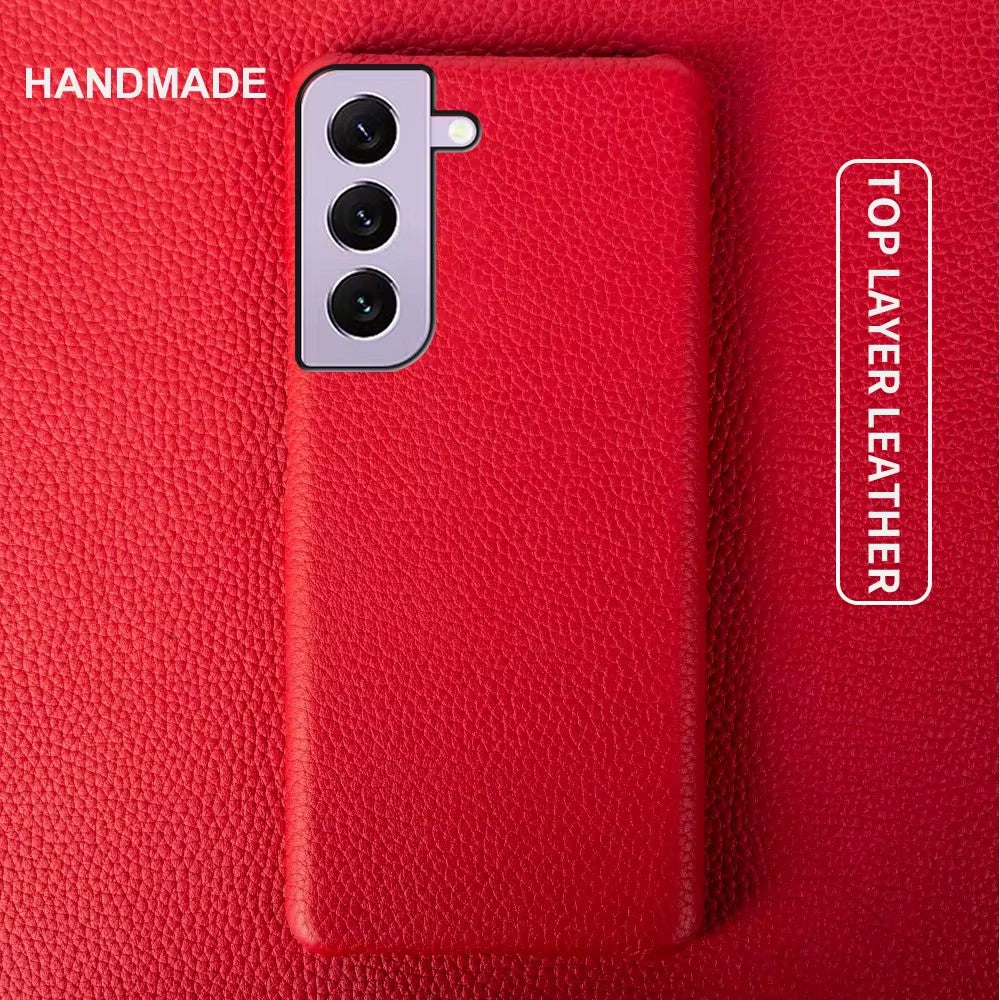 Luxury Real Leather S Series Phone Case For Samsung Z Fold (Lychee Pattern)