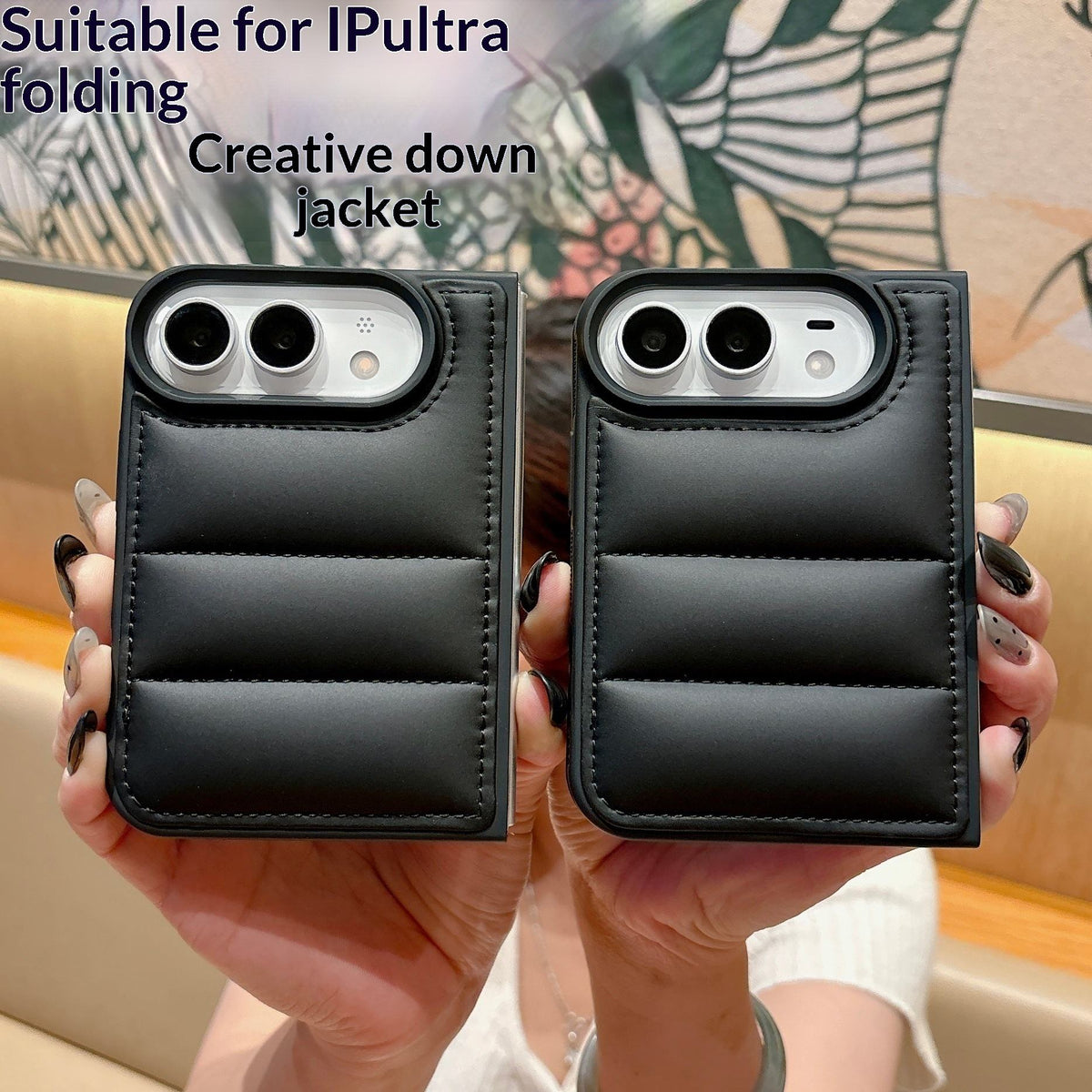 PufferLeather Design Case for iPhone Duo
