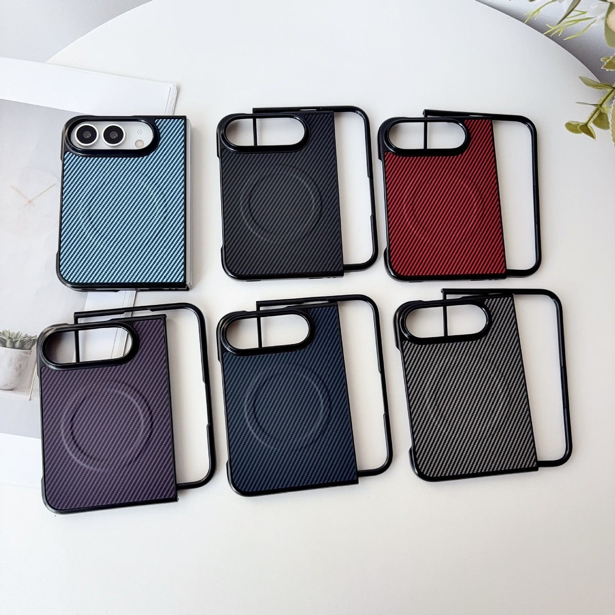 Color CarbonFiber Pattern Case For iPhone Duo