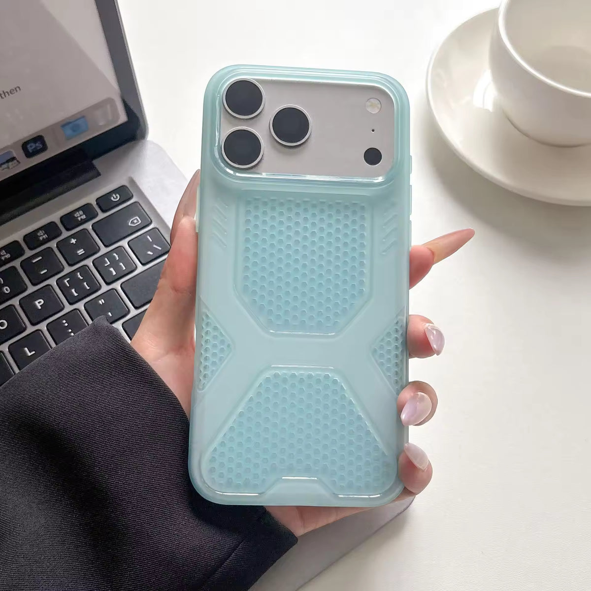 Shockproof TPU Honeycomb Protective Phone Case for iPhone