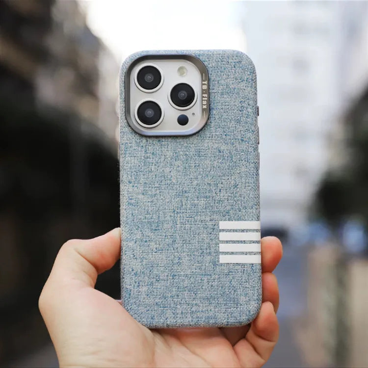 Linen Texture Finish Case For iPhone