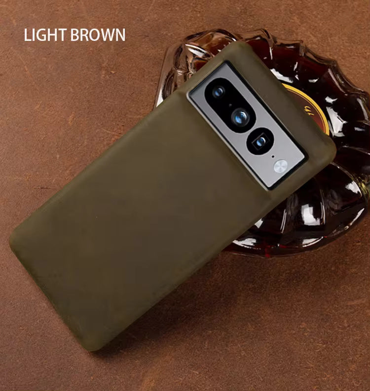 Genuine Leather Case For Google Pixel Phone (Crazy Horse Pattern)