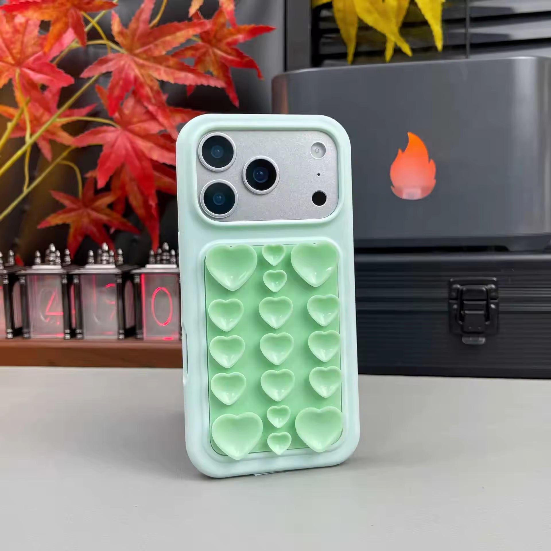 3D Heart StickyPad Case For iPhone