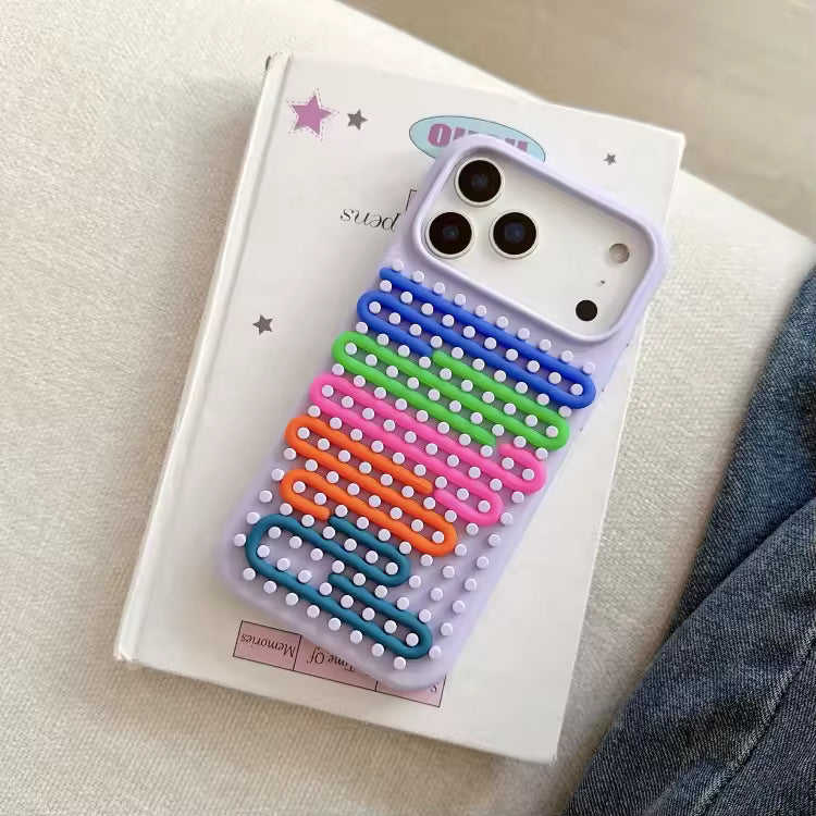 Pro Rainbow WaveLoop 3D Case For iPhone