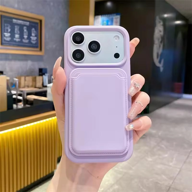 Magnetic PU Case With Detachable Card Holder for iPhone
