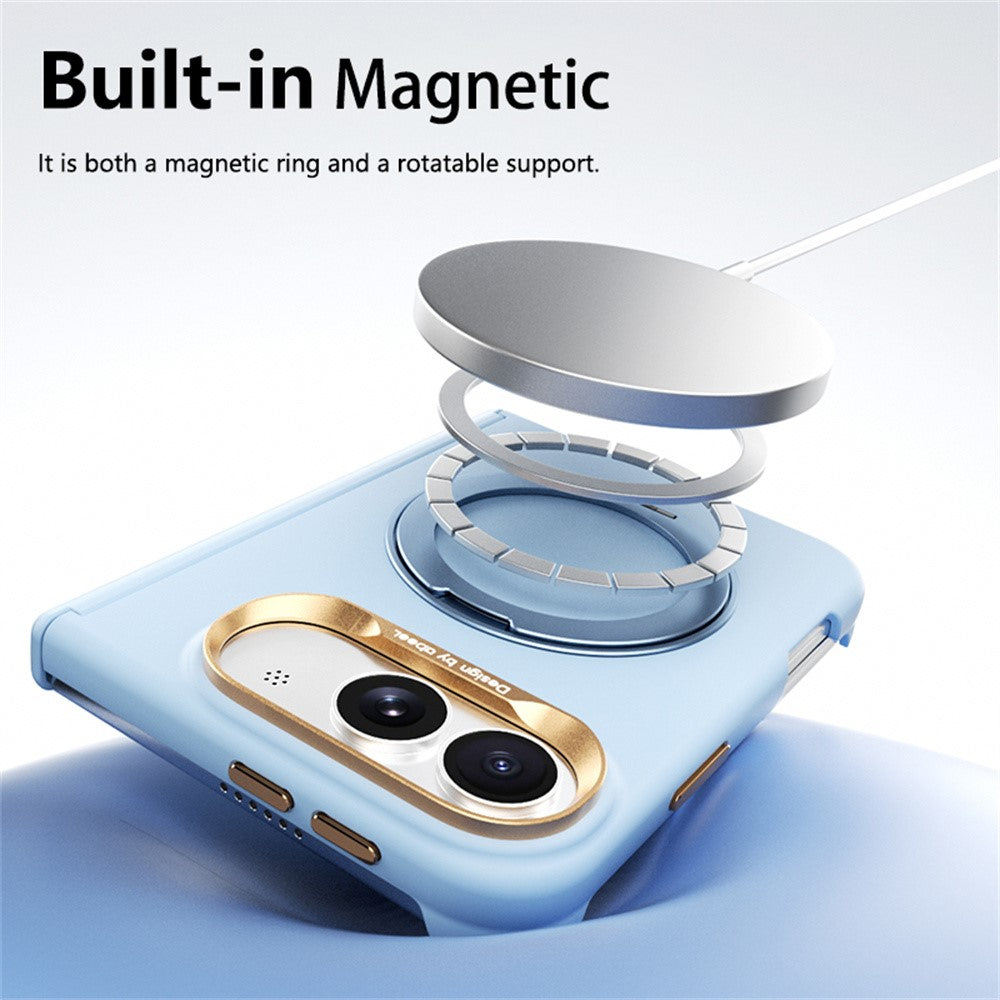 Matte Finish Magnetic Rotating Ring Stand Case for iPhone Duo