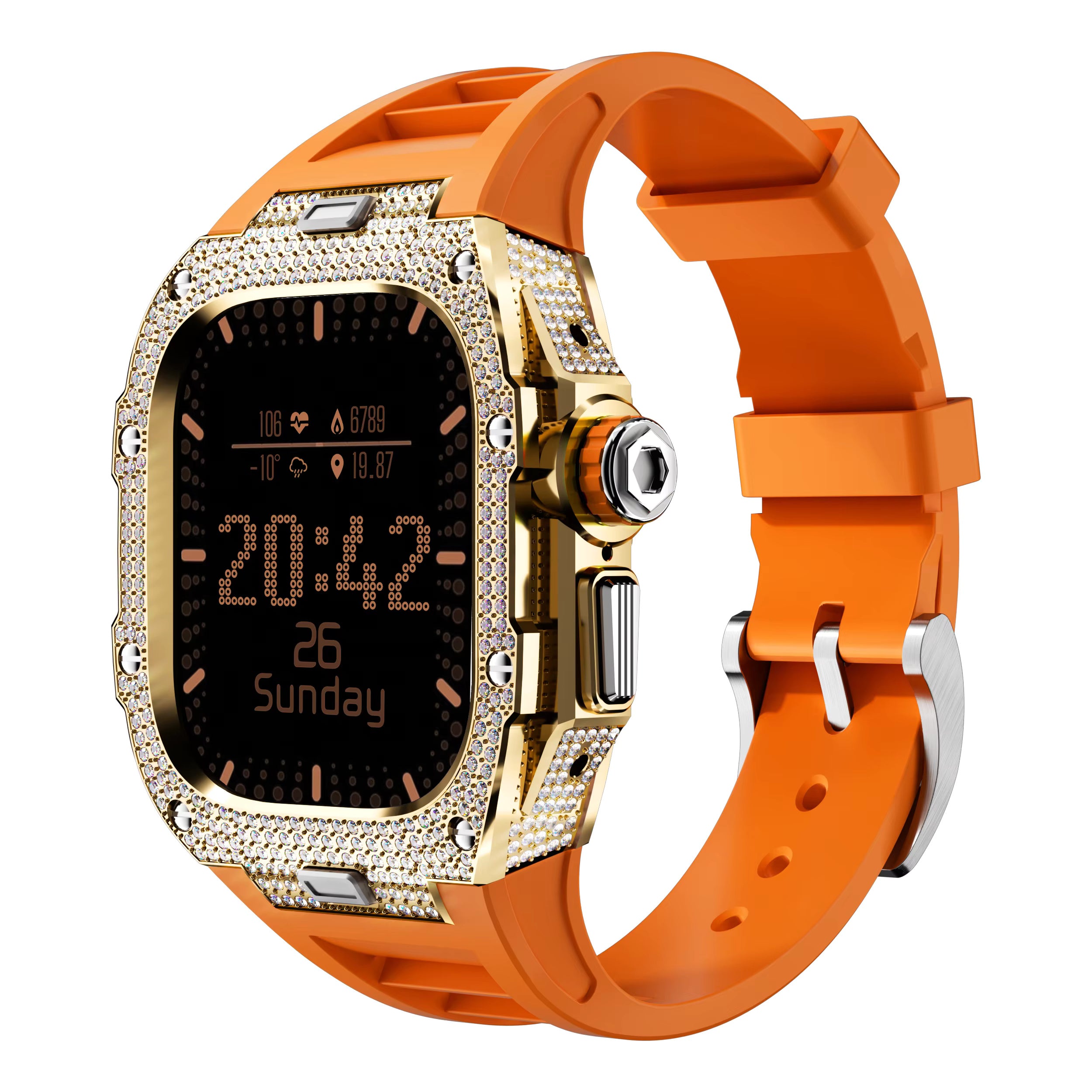 Full Dimond Studded Watch Case 49MM