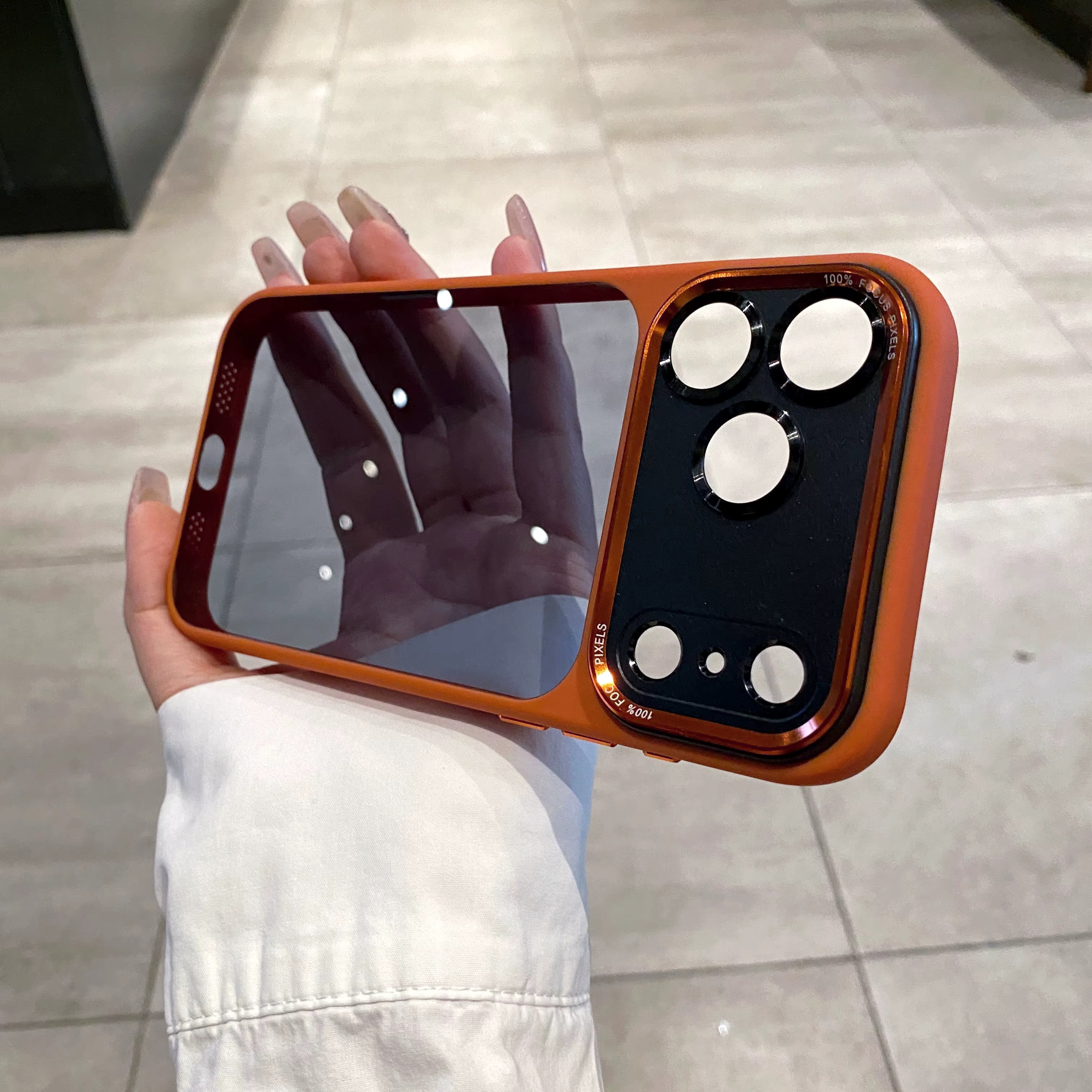 SeeThrough Back Color Case For iPhone