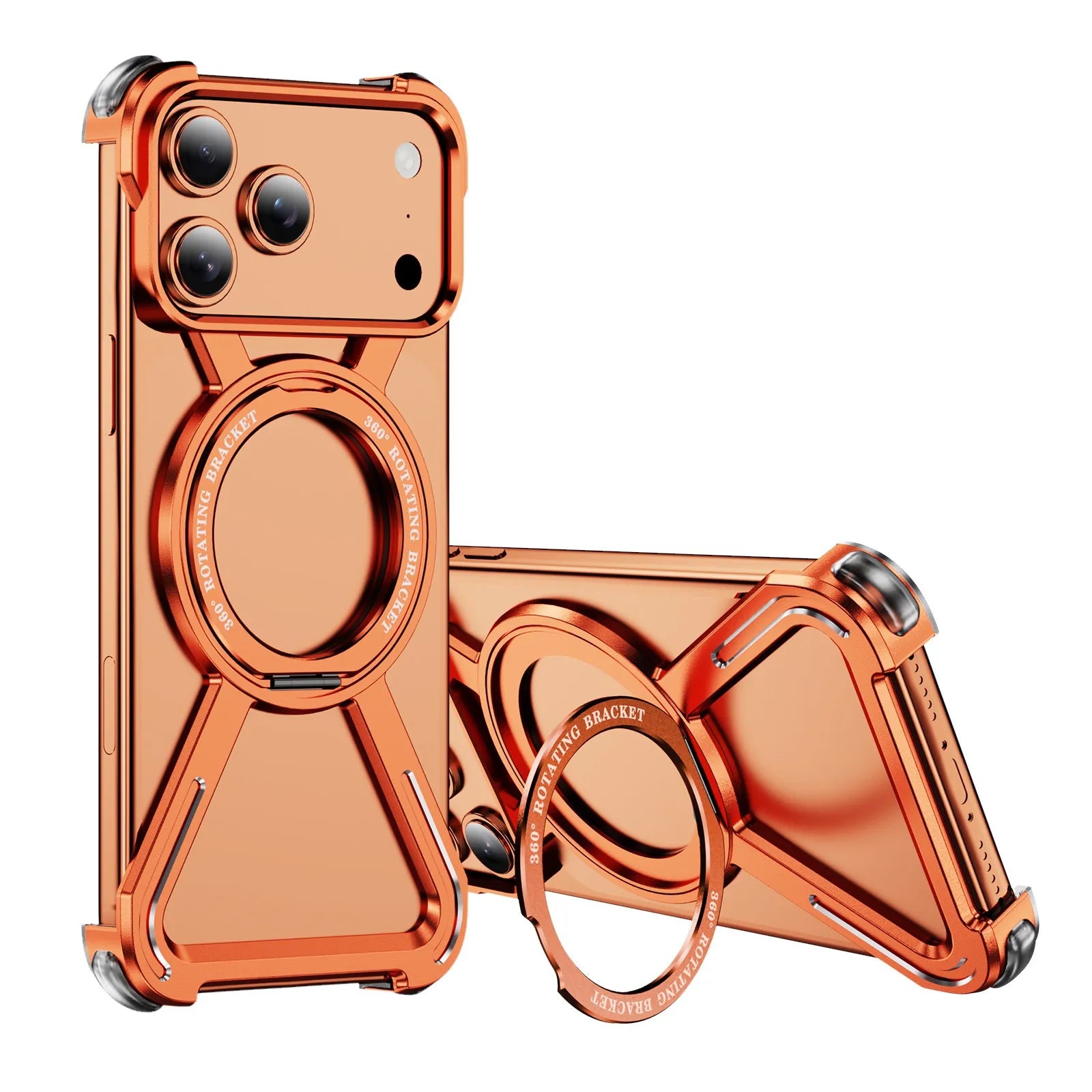 ZX Metal Case With 360 Rotating Stand For iPhone