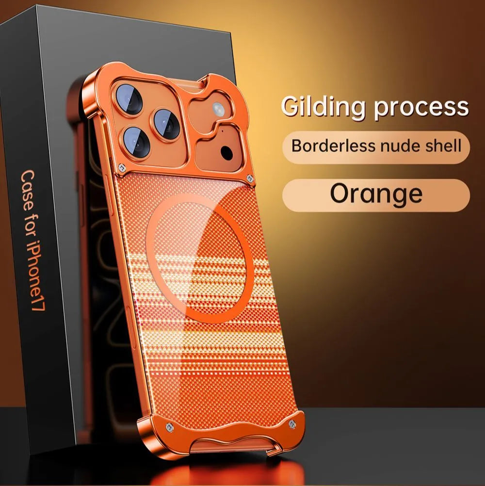 Shiny Kevlar Design Metal Case For iPhone